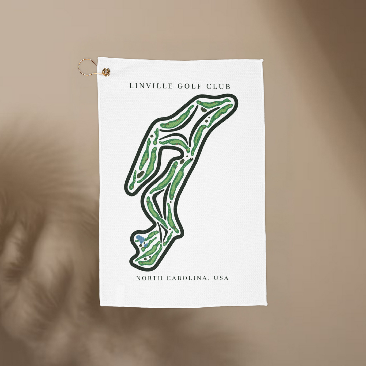 Linville Golf Club, Golf Course Towel, North Carolina | Golf Course Print Towels