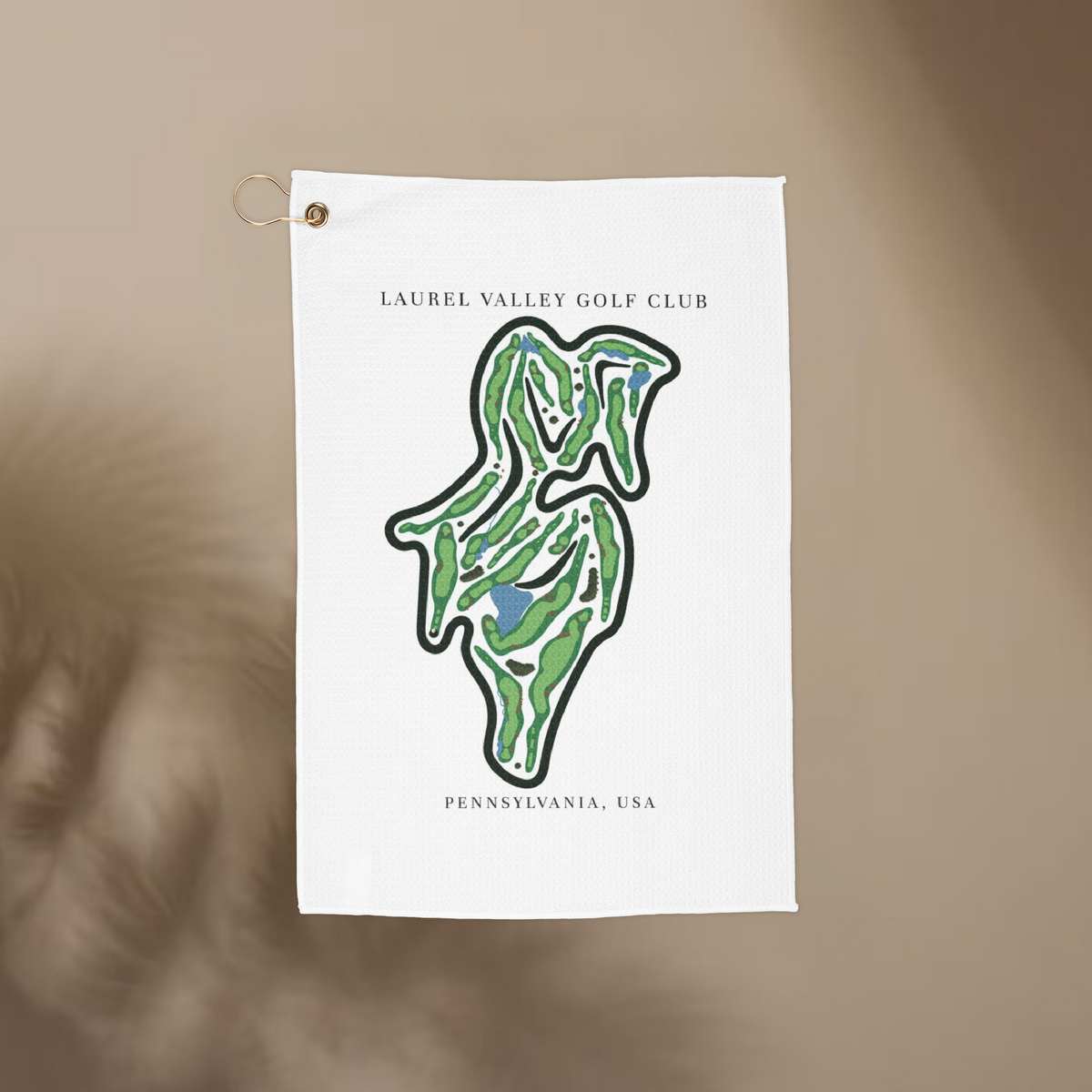 Laurel Valley Golf Club, Golf Course Towel, Pennsylvania | Golf Course Print Towels