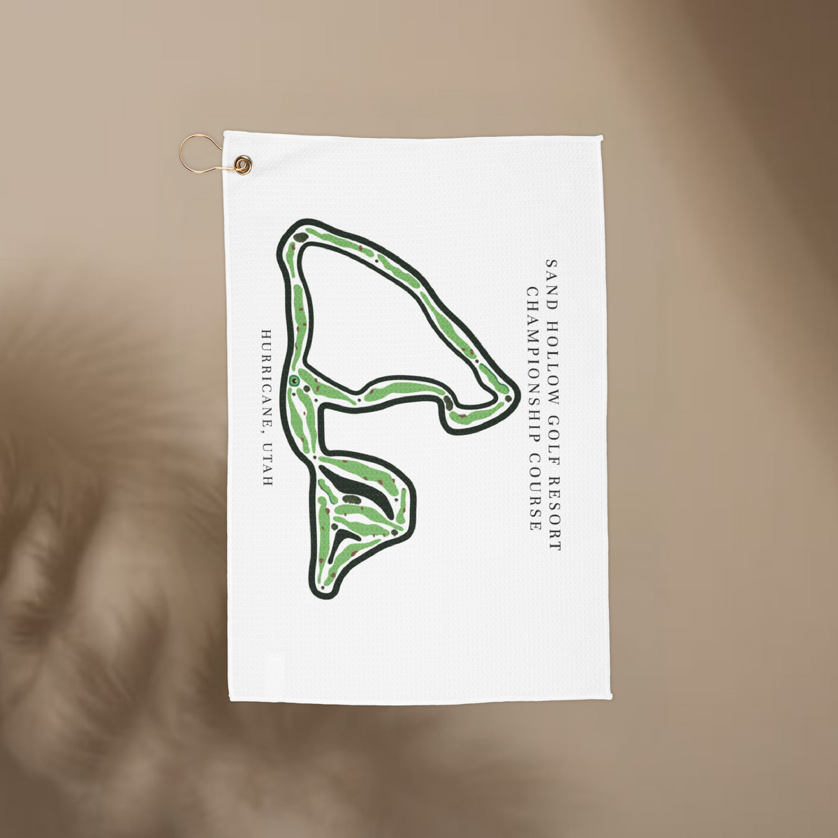 Sand Hollow Golf Resort Championship Course Hurricane, Golf Course Towel, Utah | Golf Course Print Towels