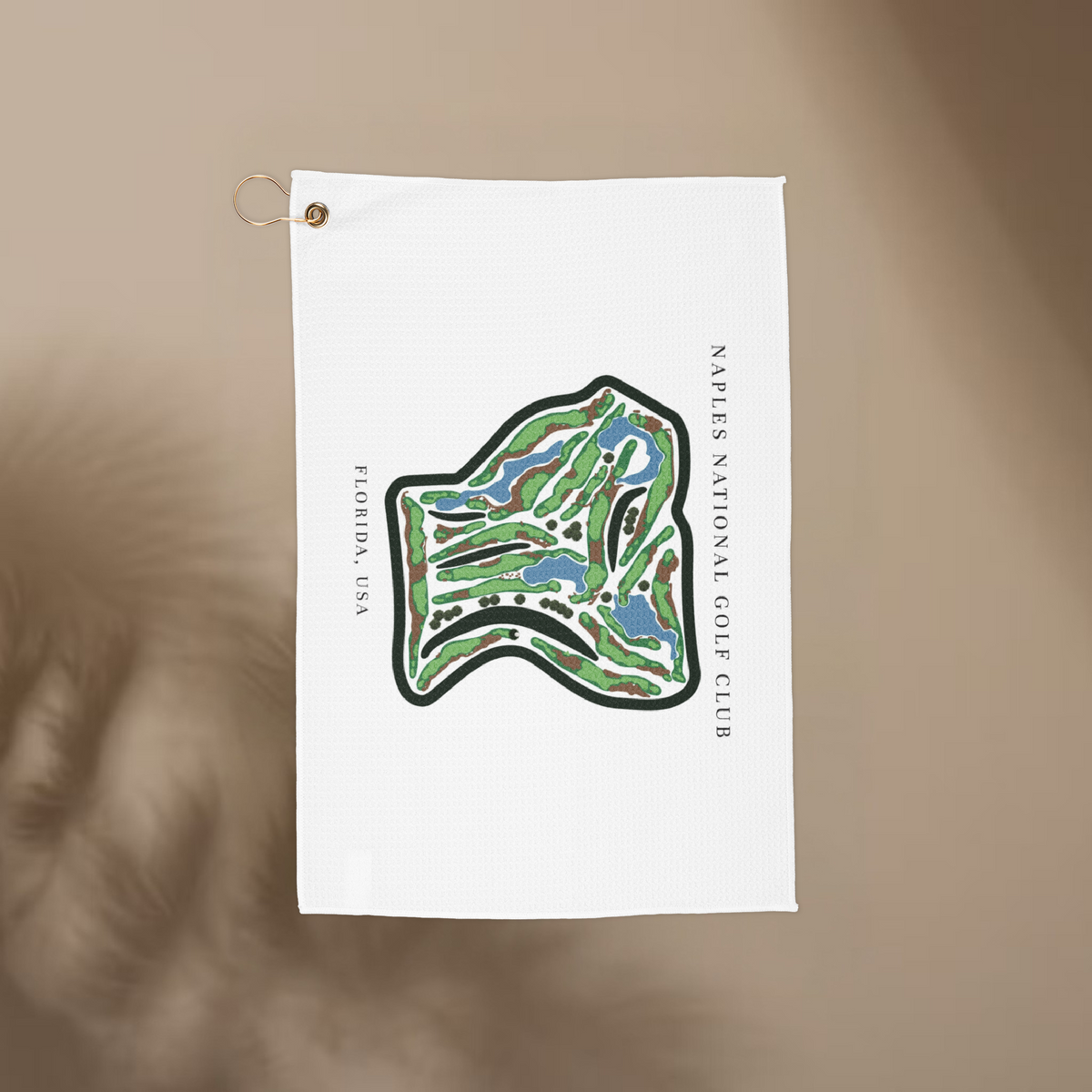 Naples National Golf Club, Golf Course Towel, Florida | Golf Course Print Towels