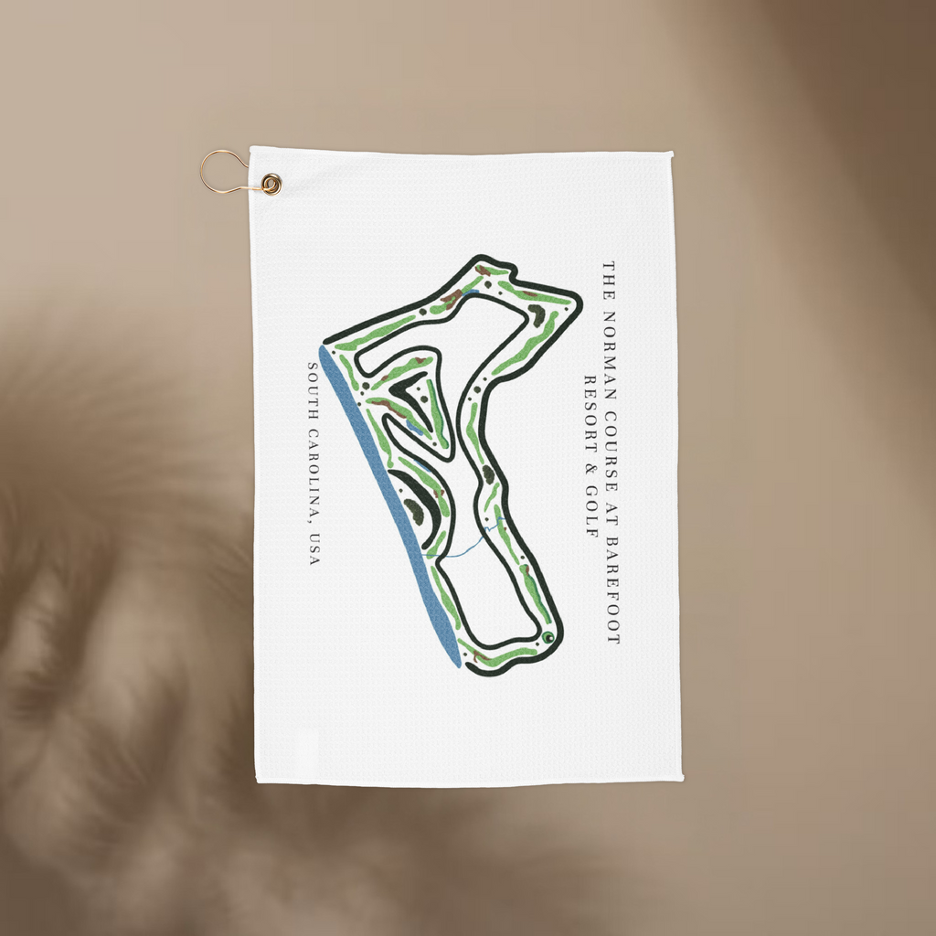 The Norman Course at Barefoot Resort & Golf, Golf Course Towel, South Carolina | Golf Course Print Towels