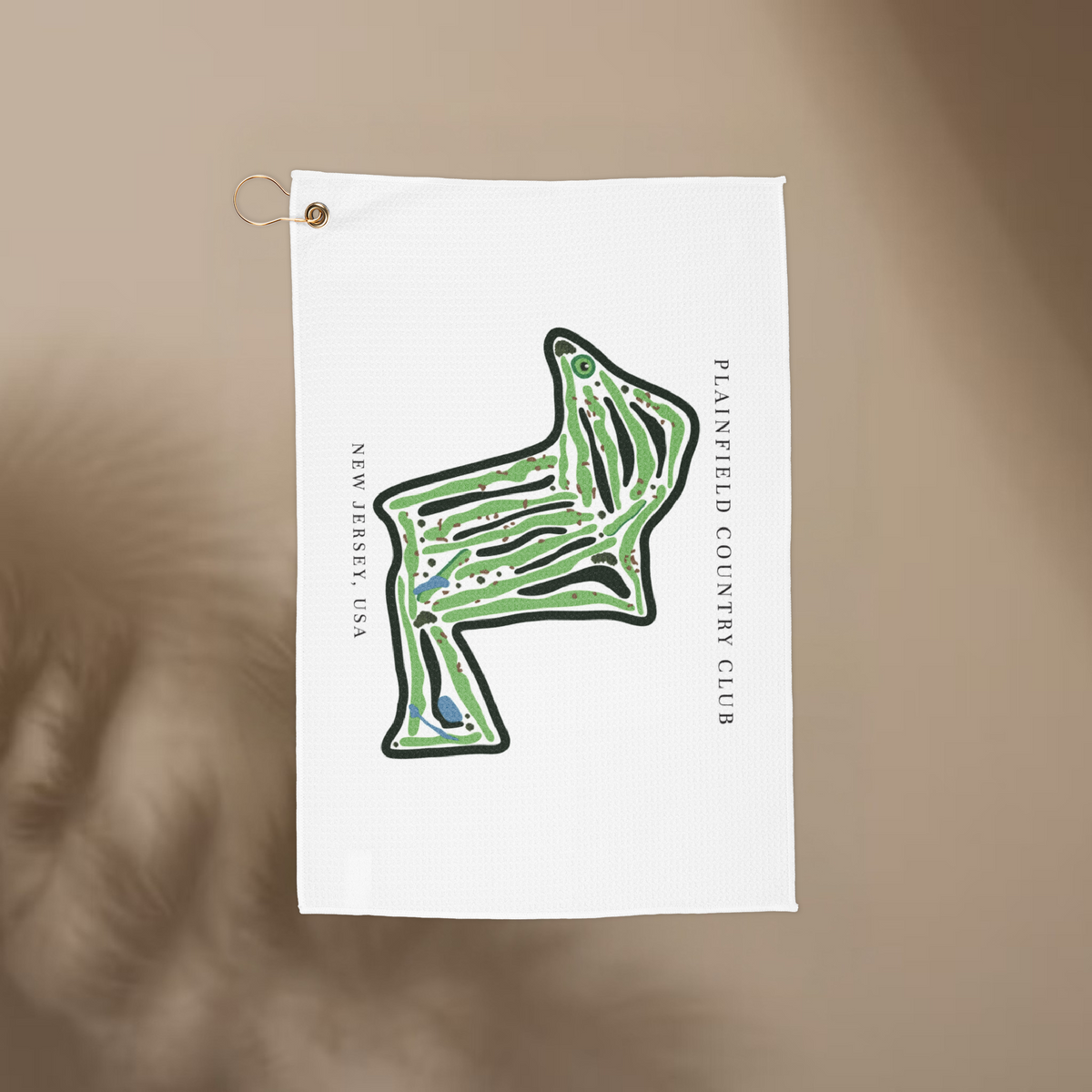 Plainfield Country Club, Golf Course Towel, New Jersey | Golf Course Print Towels