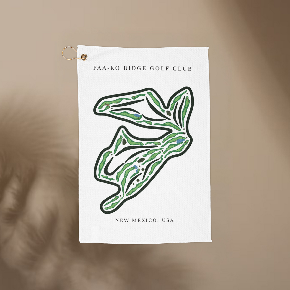 Paa-Ko Ridge Golf Club, Golf Course Towel, New Mexico | Golf Course Print Towels