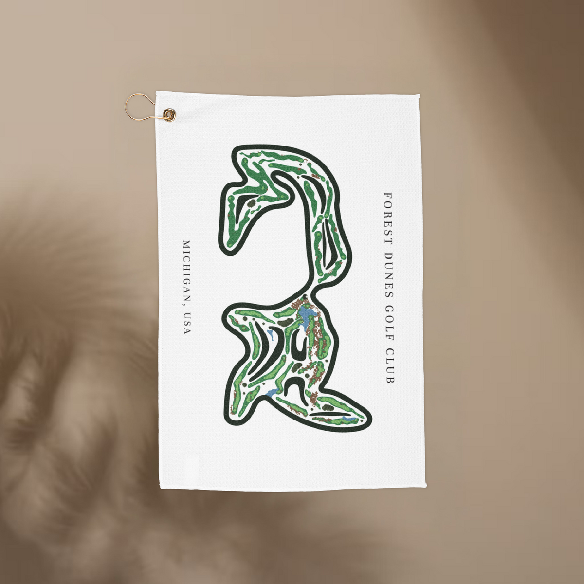 Forest Dunes Golf Club, Michigan  | Golf Course Print Towels | Golf Course Microfiber