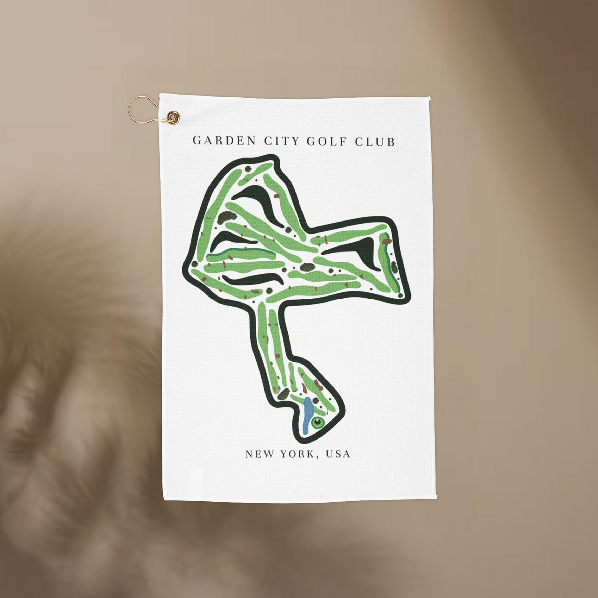 Garden City Golf Club, Golf Course Towel, New York | Golf Course Print Towels