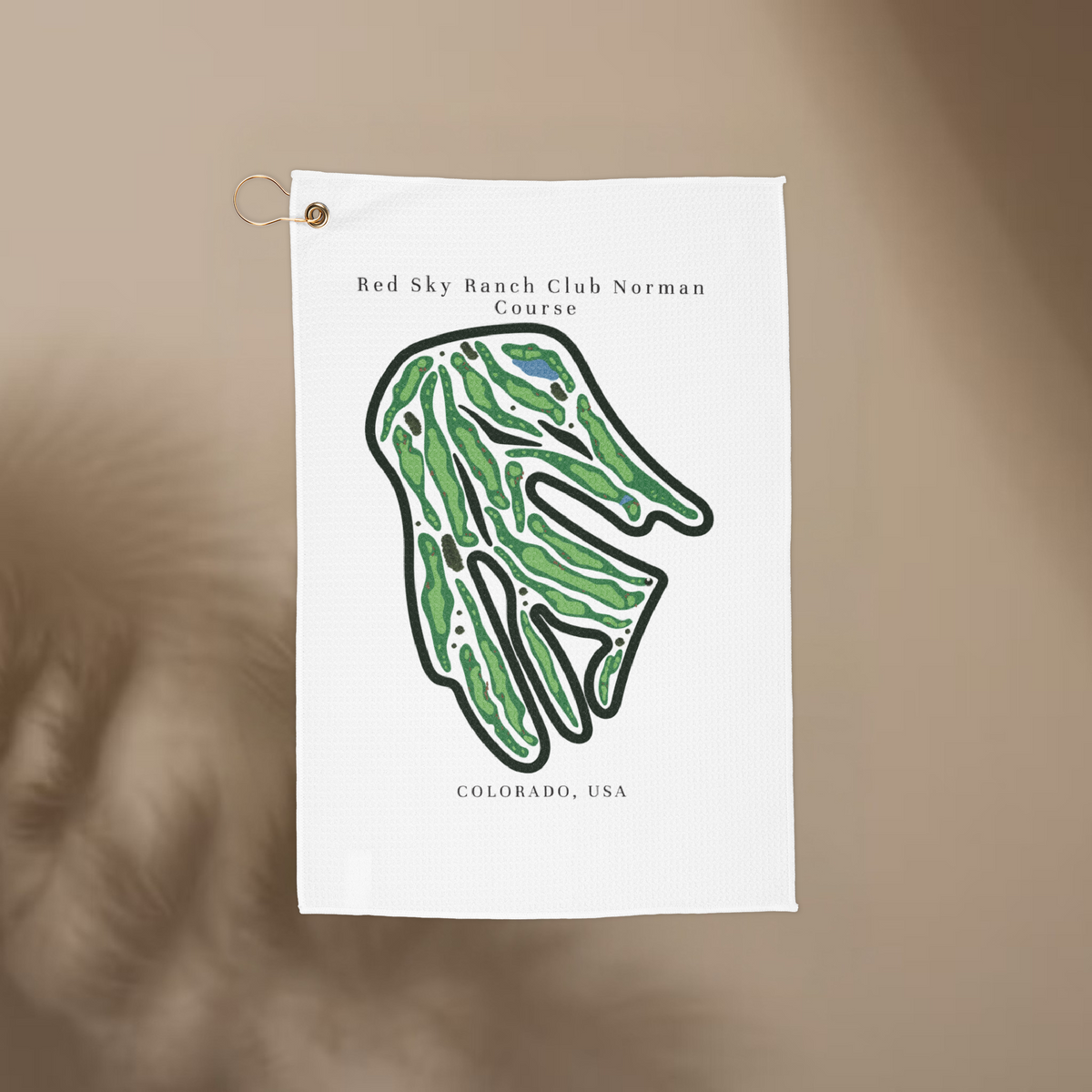Red Sky Ranch Club Norman Course, Colorado  | Golf Course Print Towels | Golf Course Microfiber