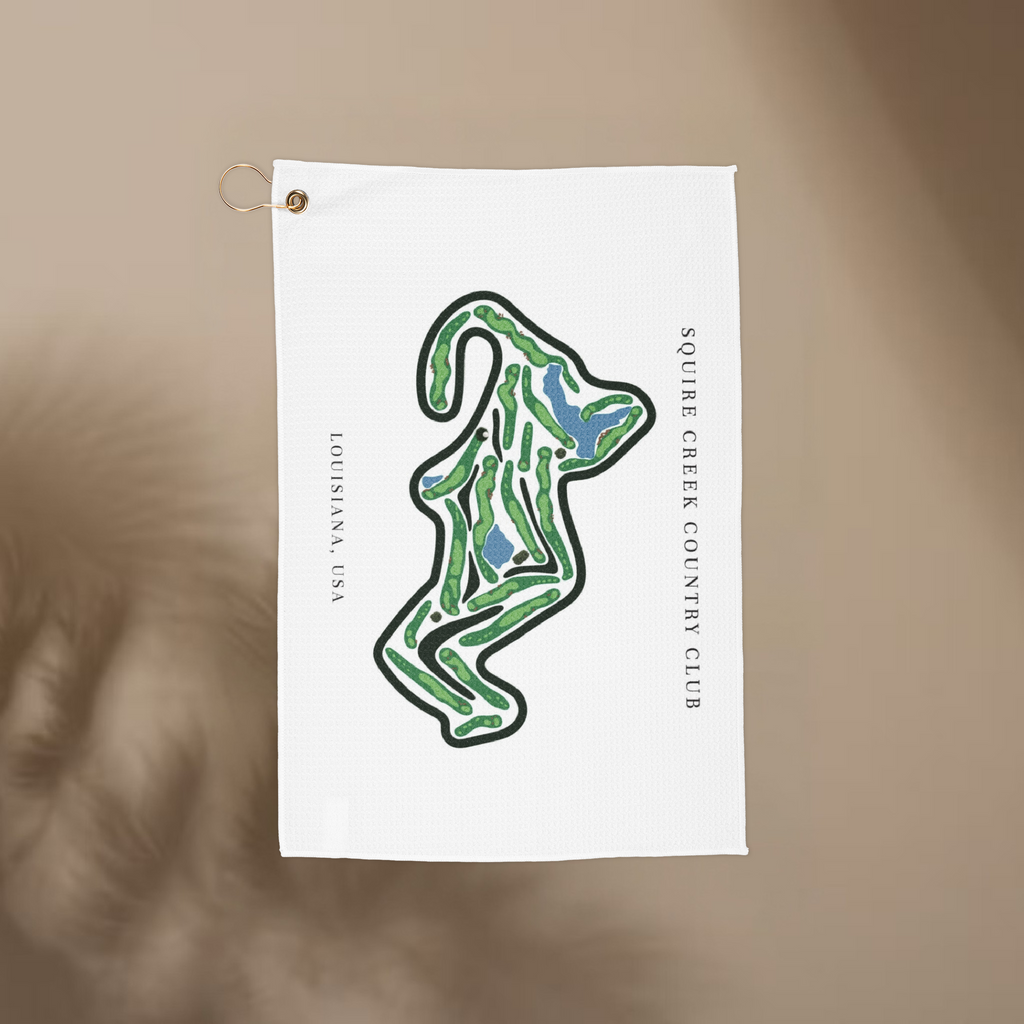 Squire Creek Country Club, Golf Course Towel, Louisiana | Golf Course Print Towels