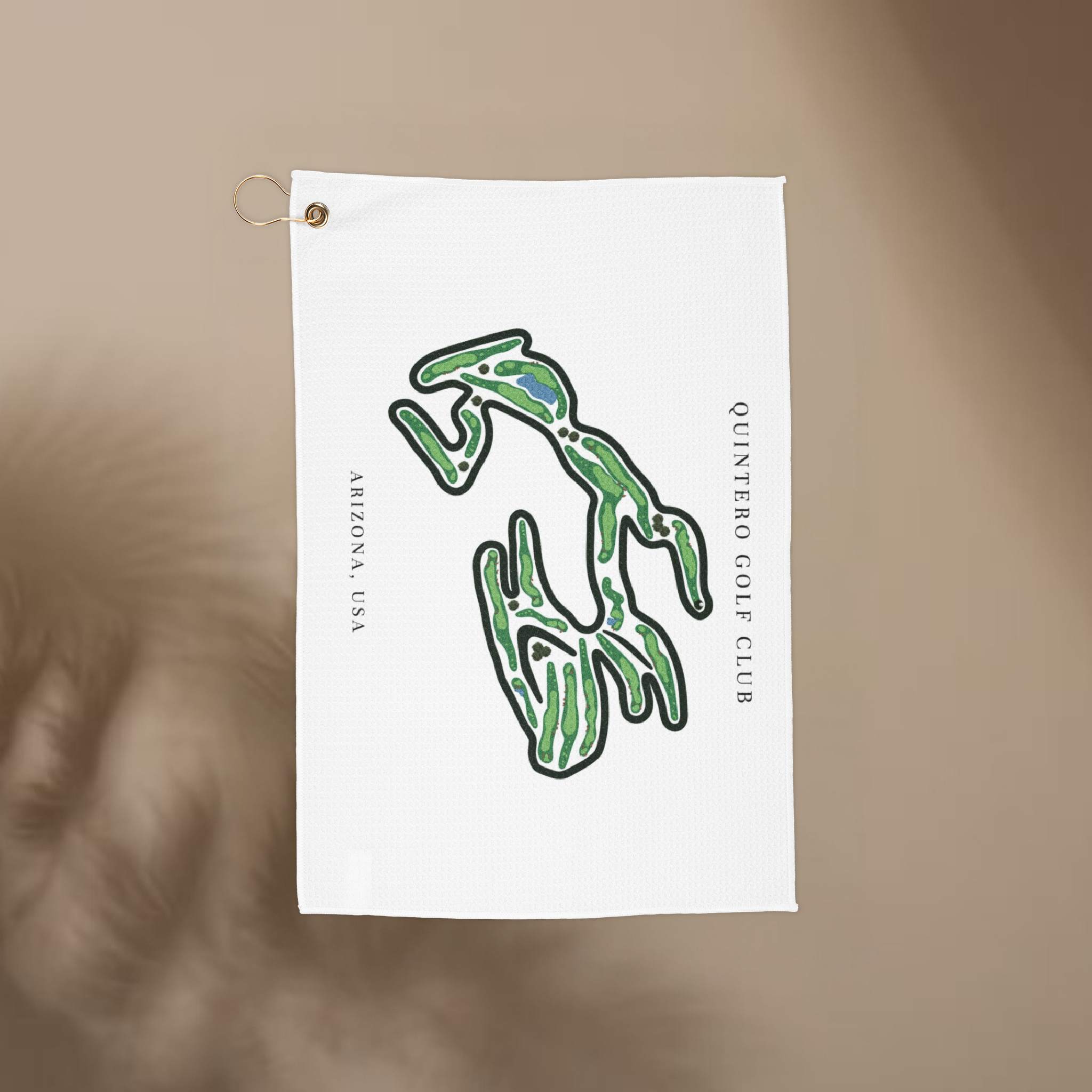 Quintero Golf Club, Golf Course Towel, Arizona | Golf Course Print Towels