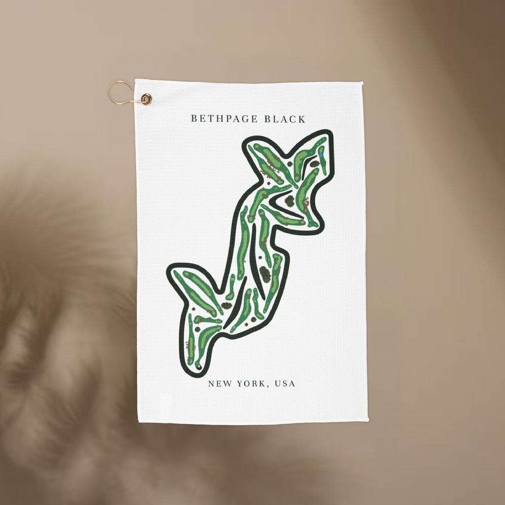 Bethpage Black, Golf Course Towel, New York | Golf Course Print Towels