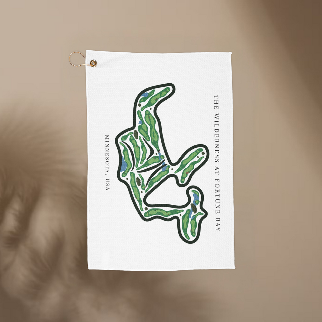 The Wilderness at Fortune Bay, Golf Course Towel, Minnesota | Golf Course Print Towels