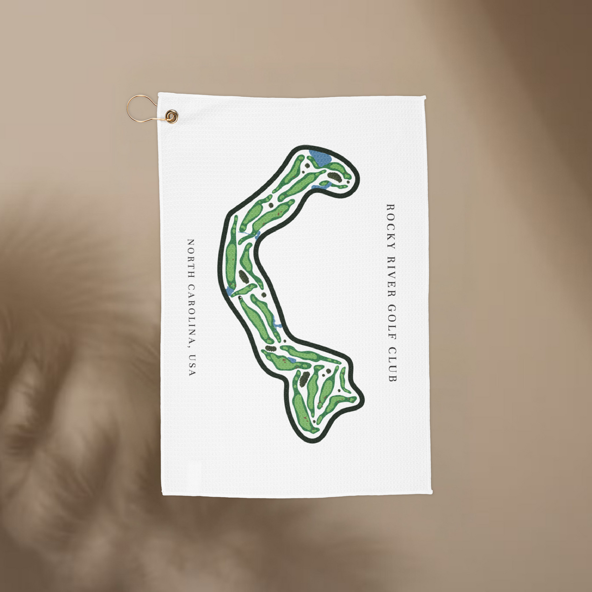 Rocky River Golf Club, Golf Course Towel, North Carolina | Golf Course Print Towels