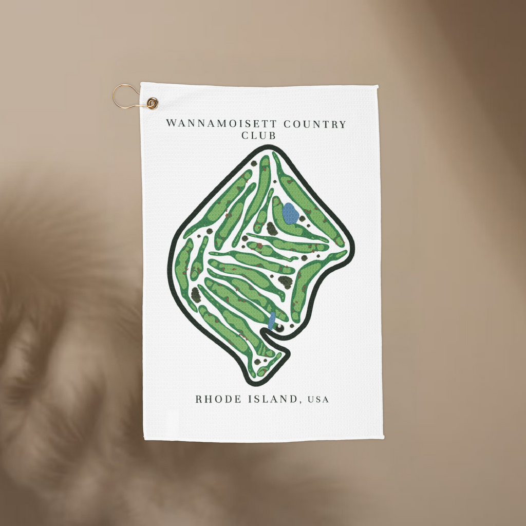 Wannamoisett Country Club, Golf Course Towel, Rhode Island | Golf Course Print Towels