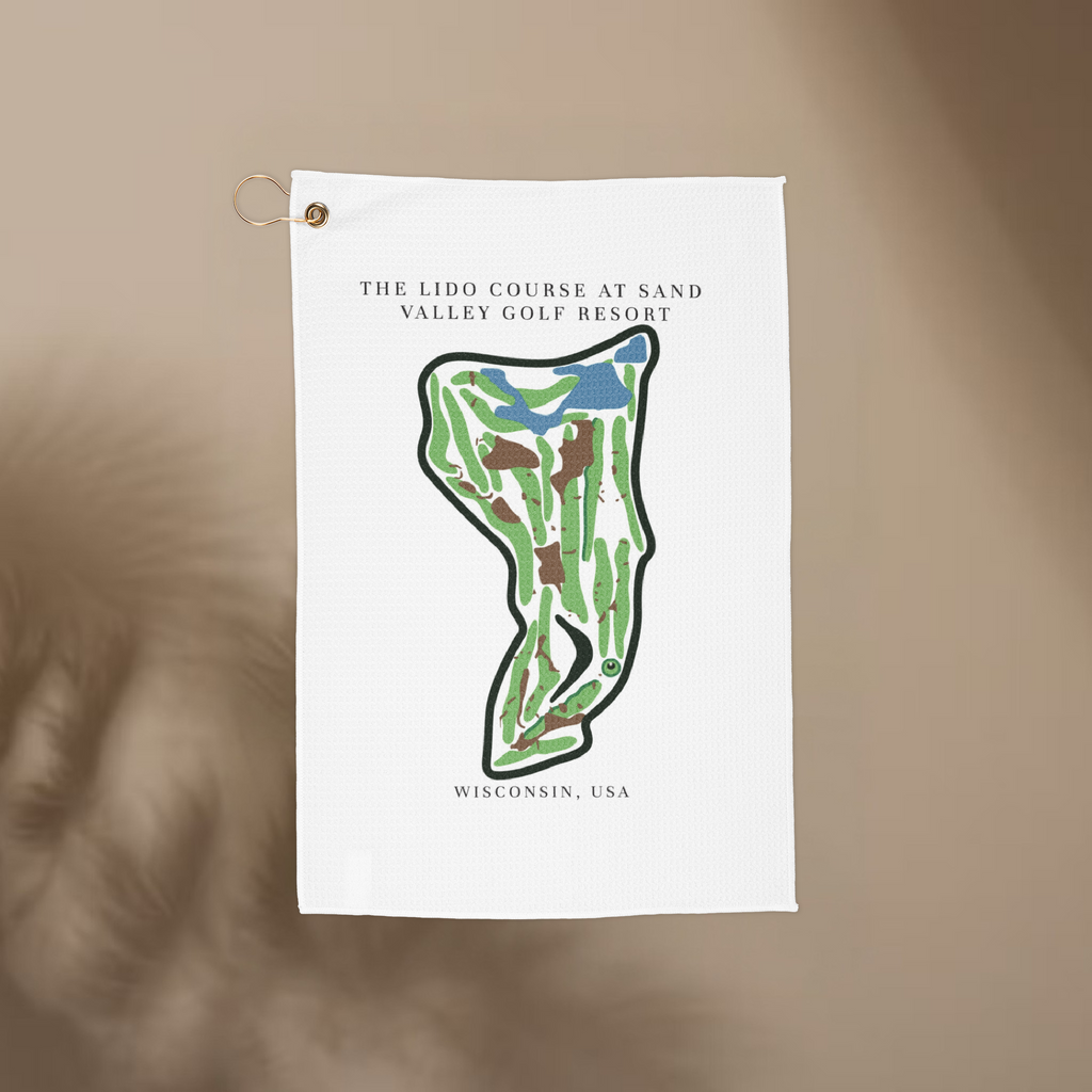The Lido Course At Sand Valley Golf Resort Wisconsin  | Golf Course Print Towels | Golf Course Microfiber