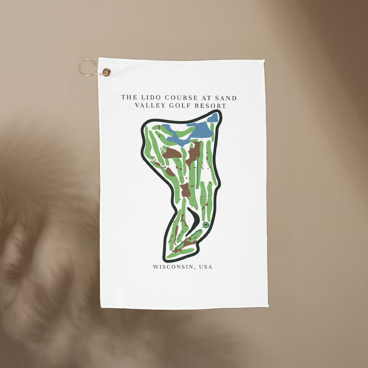 The Lido Course At Sand Valley Golf Resort Wisconsin  | Golf Course Print Towels | Golf Course Microfiber