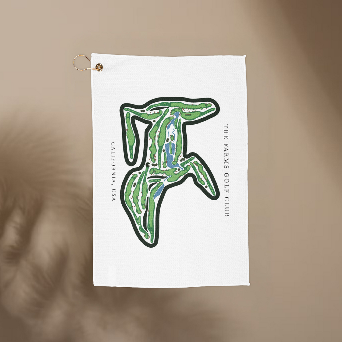 The Farms Golf Club, Golf Course Towel, California | Golf Course Print Towels