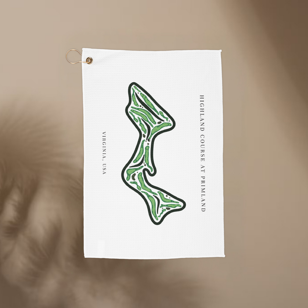 Highland Course At Primland, Golf Course Towel, Virginia | Golf Course Print Towels