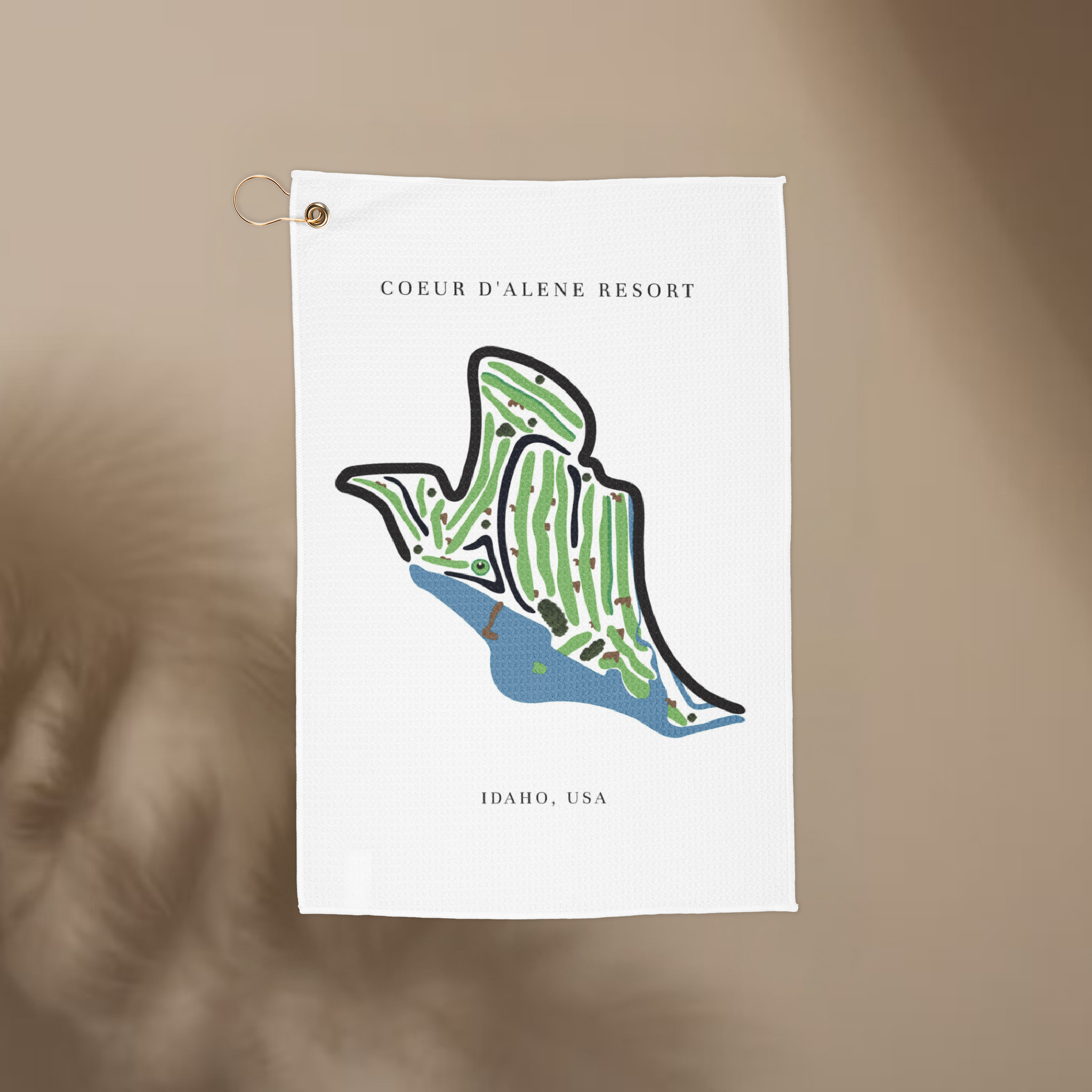 Coeur d’Alene Resort Golf Course Prints, Idaho | Golf Course Print Towels | Golf Course Microfiber