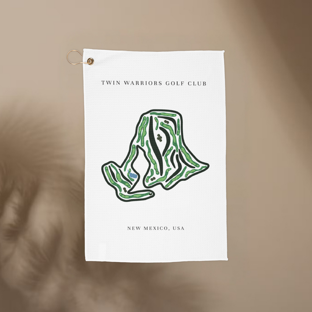 Twin Warriors Golf Club, Golf Course Towel, New Mexico | Golf Course Print Towels