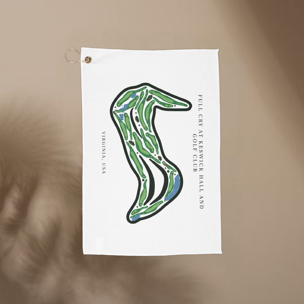 Full Cry at Keswick Hall and Golf Club, Golf Course Towel, Virginia | Golf Course Print Towels