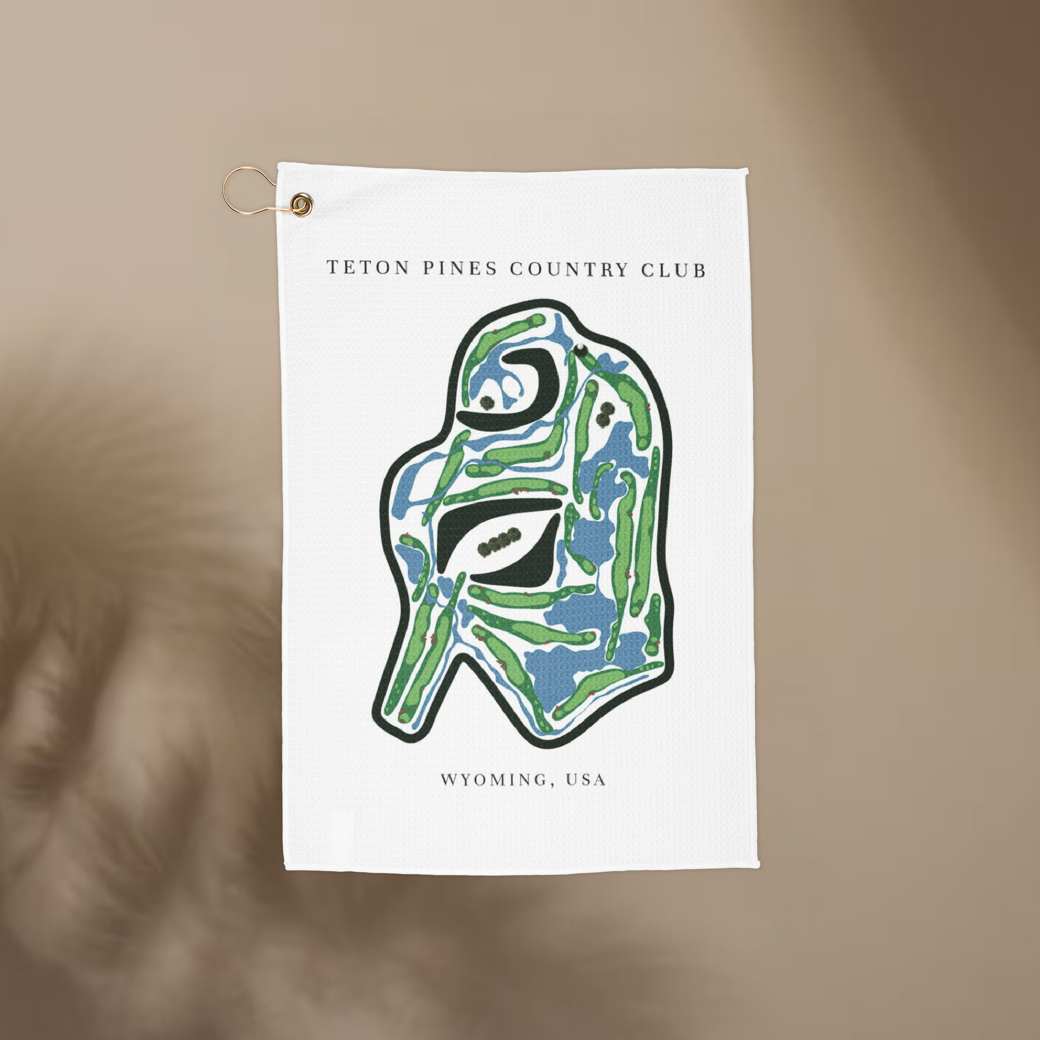 Teton Pines Country Club, Golf Course Towel, Wyoming | Golf Course Print Towels
