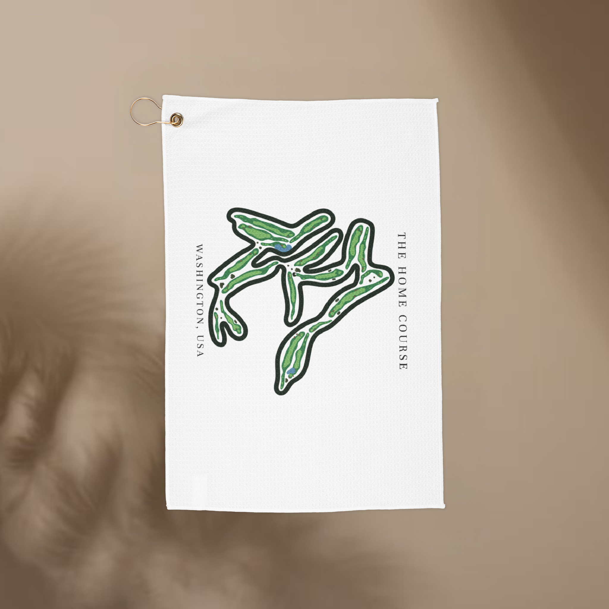 The Home Course, Washington  | Golf Course Print Towels | Golf Course Microfiber