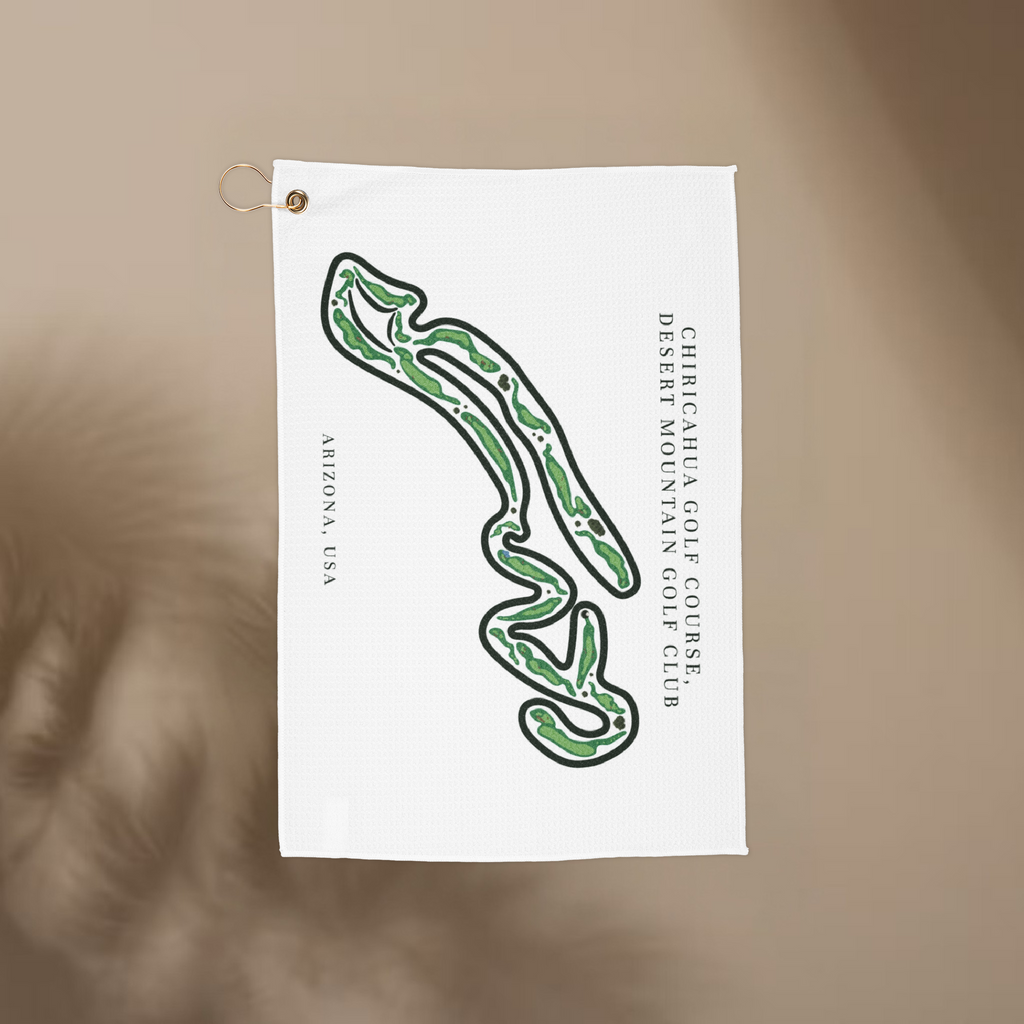 Chiricahua Golf Course Towel, Desert Mountain Golf Club, Arizona  | Golf Course Print Towels
