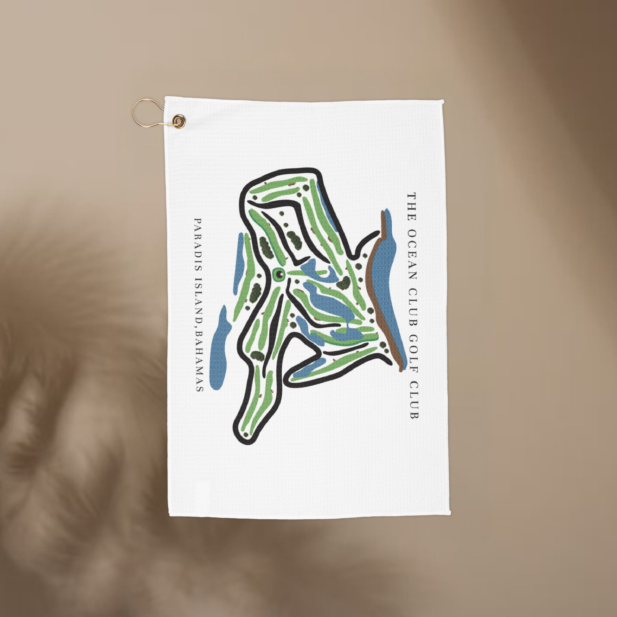 The Ocean Club Golf Club Golf Course Prints, Paradise Island – Bahamas | Golf Course Print Towels | Golf Course Microfiber