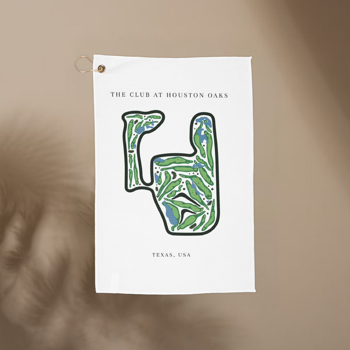The Club at Houston Oaks, Golf Course Towel, Texas | Golf Course Print Towels