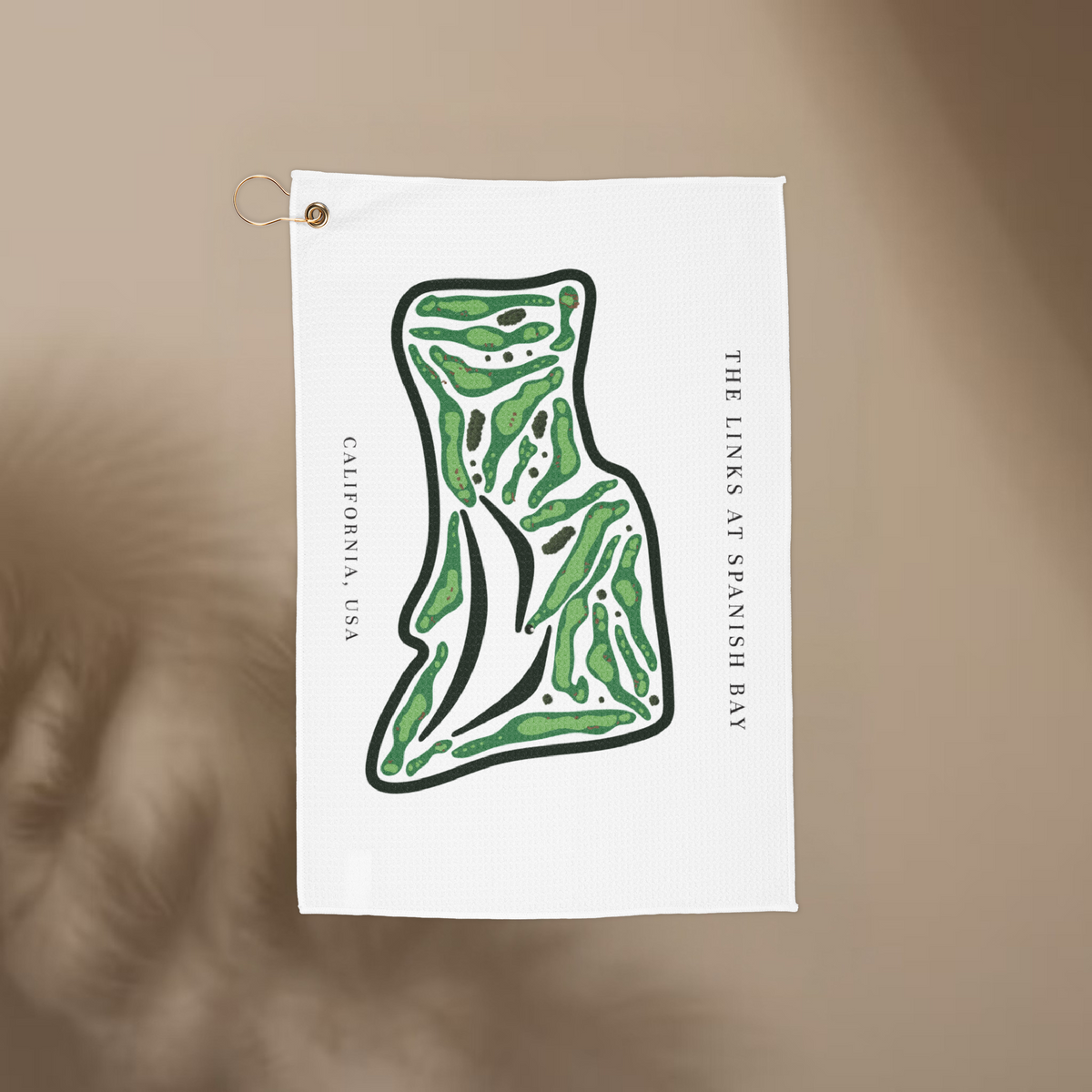 The Links at Spanish Bay, Golf Course Towel, California | Golf Course Print Towels