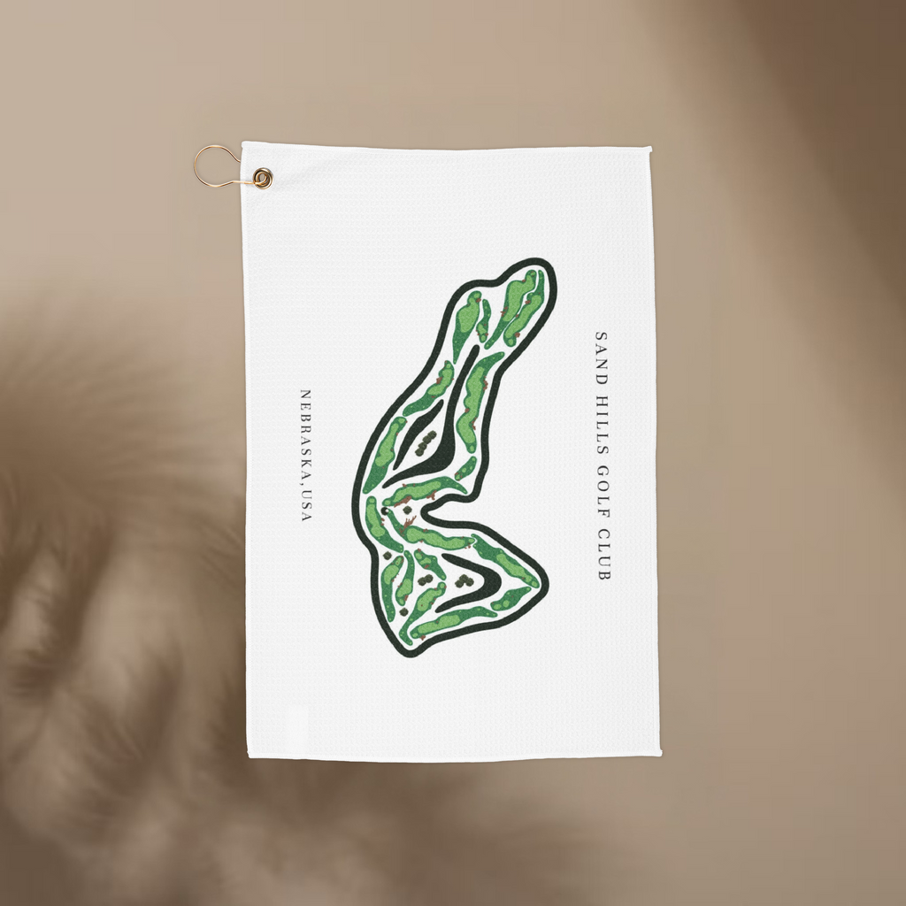 Sand Hills Golf Club, Golf Course Towel, Nebraska | Golf Course Print Towels