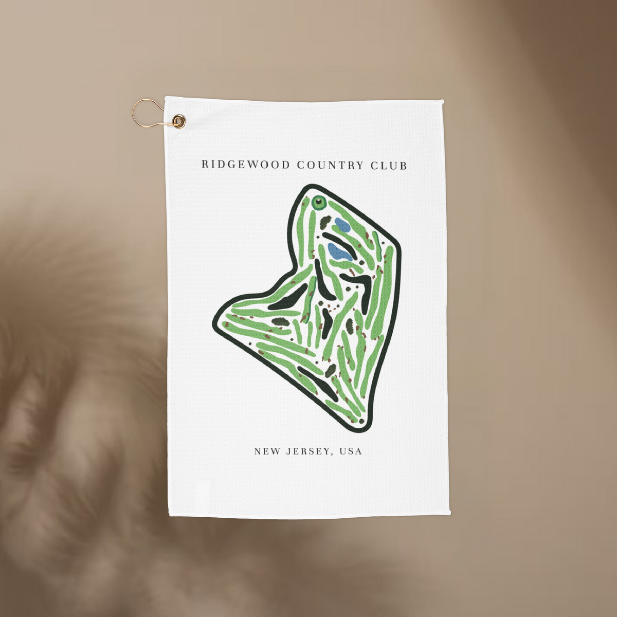 Ridgewood Country Club, Golf Course Towel, New Jersey | Golf Course Print Towels