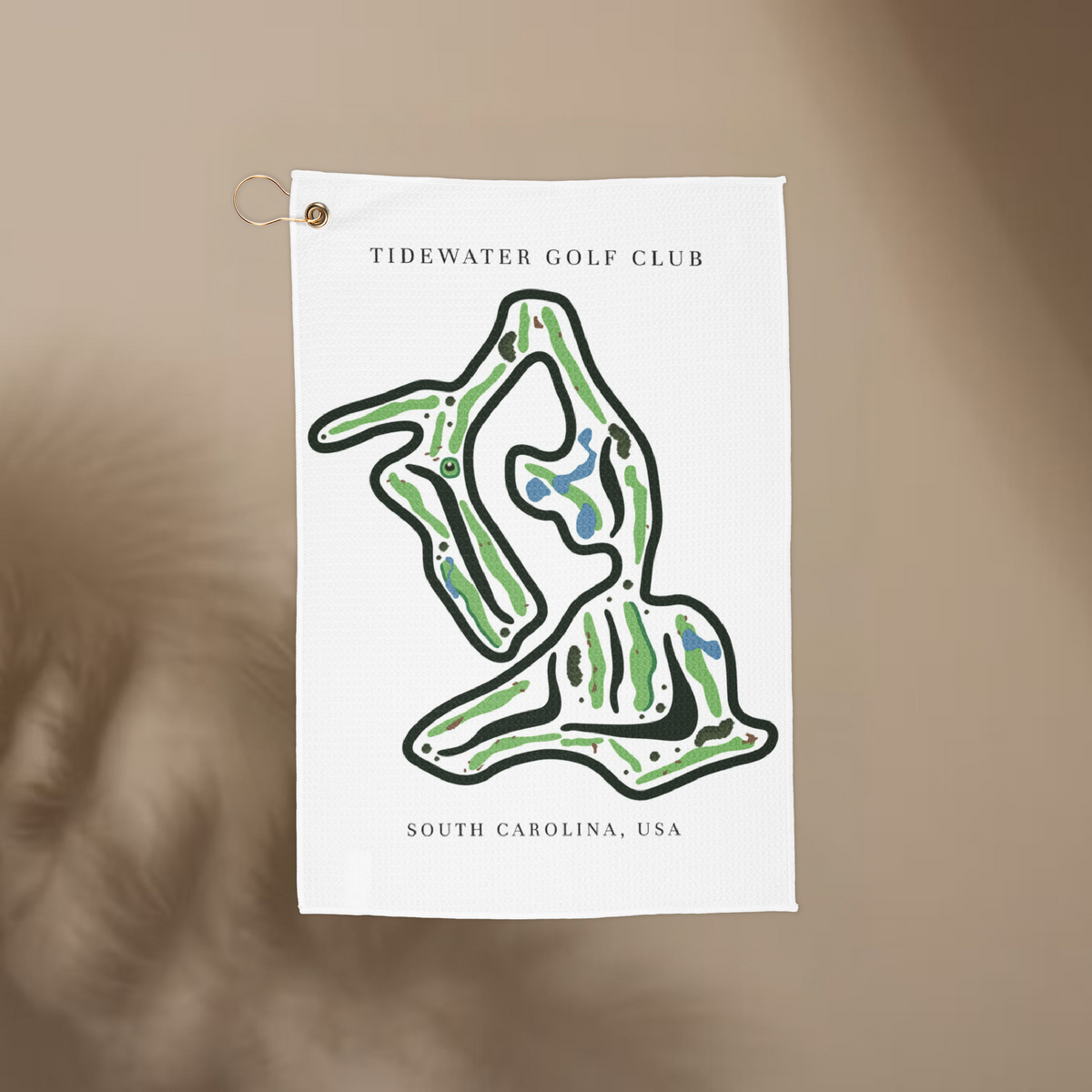 Tidewater Golf Club, Golf Course Towel, South Carolina | Golf Course Print Towels