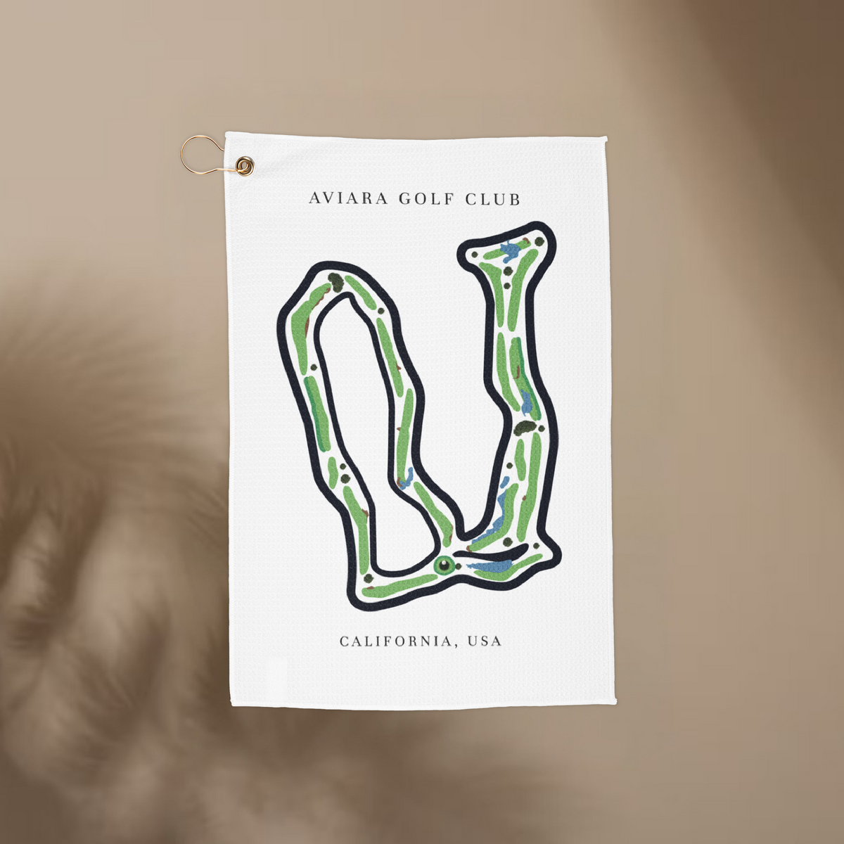 Aviara Golf Club Golf Course Prints, California | Golf Course Print Towels | Golf Course Microfiber