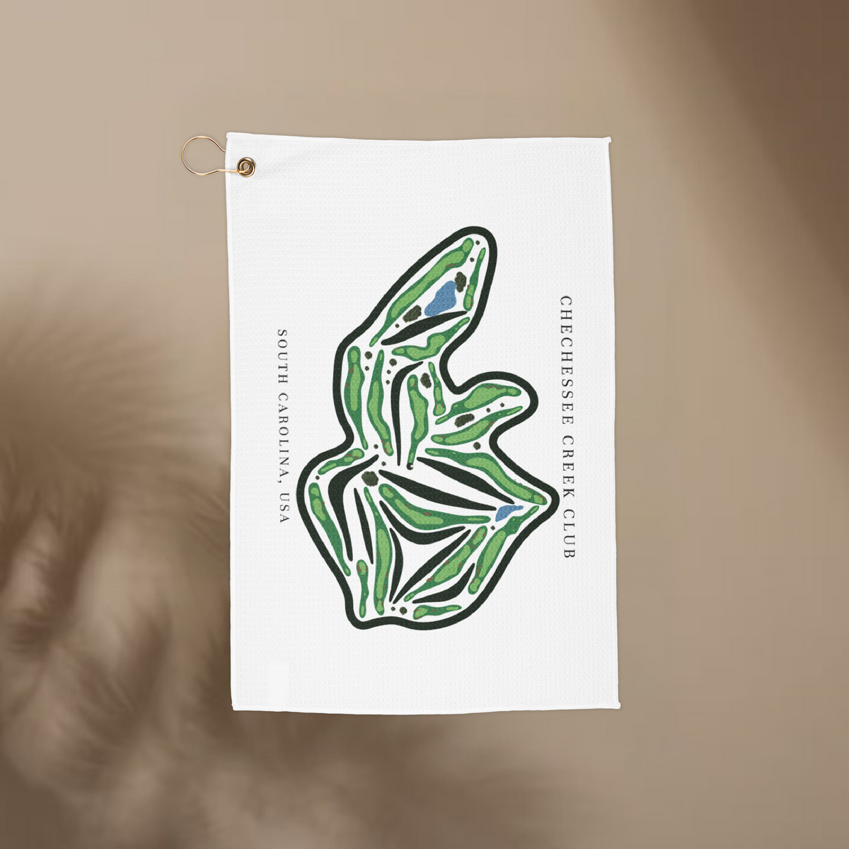 Chechessee Creek Club, Golf Course Towel, South Carolina | Golf Course Print Towels