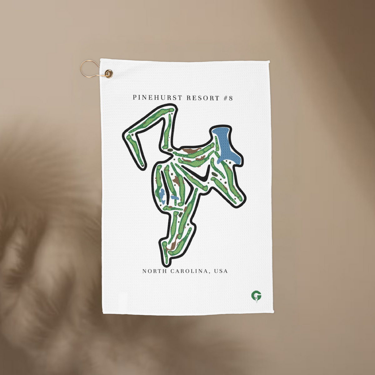 Pinehurst Resort #8 Golf Course Prints, North Carolina | Golf Course Print Towels | Golf Course Microfiber