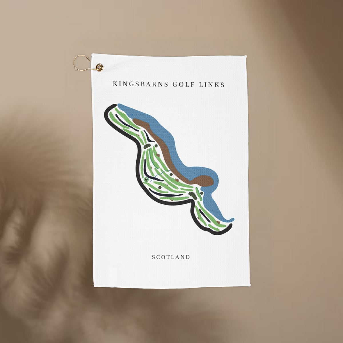 Kingsbarns Golf Links Golf Course Prints, Scotland | Golf Course Print Towels | Golf Course Microfiber