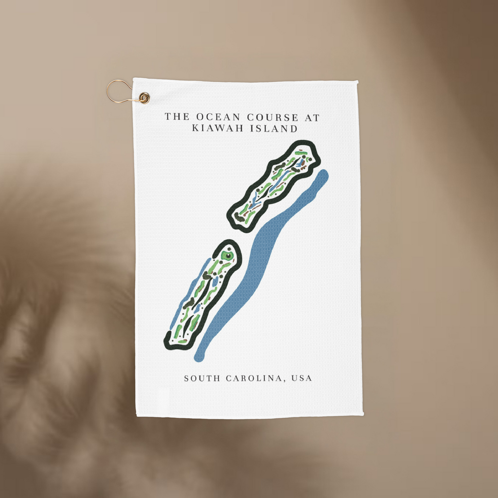The Ocean Course at Kiawah Island, Golf Course Towel, South Carolina | Golf Course Print Towels