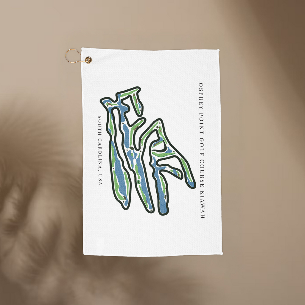 Osprey Point Golf Course Towel, Kiawah Island SC | Microfiber Map Towel