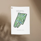 Baton Rouge Country Club, Golf Course Towel, Louisiana | Golf Course Print Towels