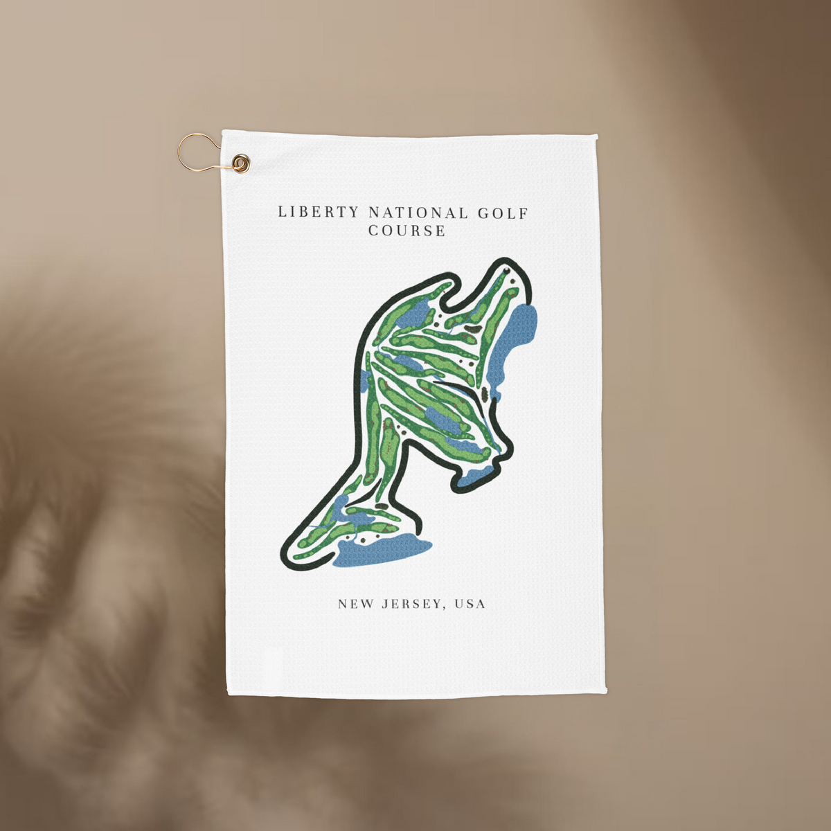 Liberty National Golf Course, Golf Course Towel, New Jersey | Golf Course Print Towels