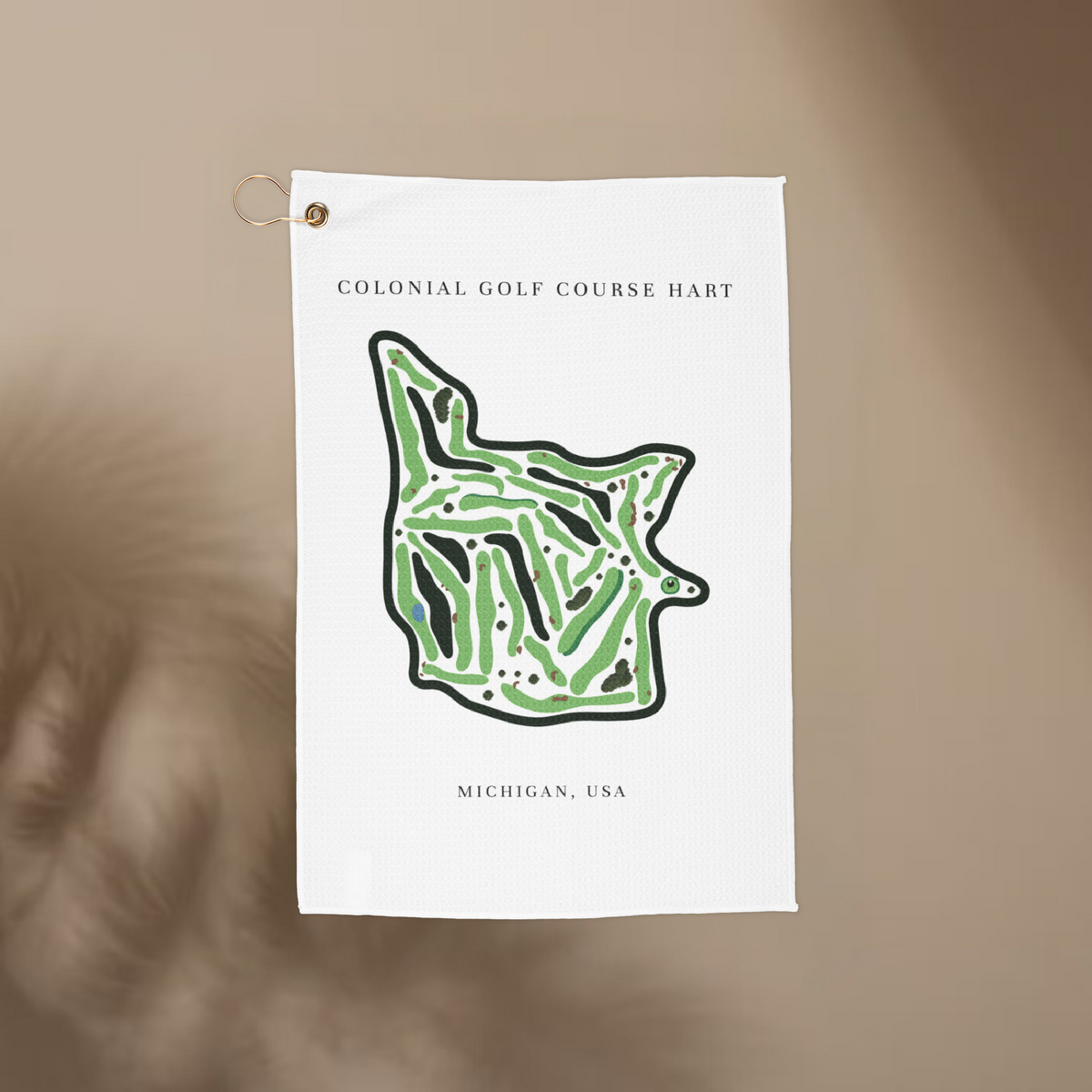 Colonial Golf Course Golf Course Prints, Michigan | Golf Course Print Towels | Golf Course Microfiber