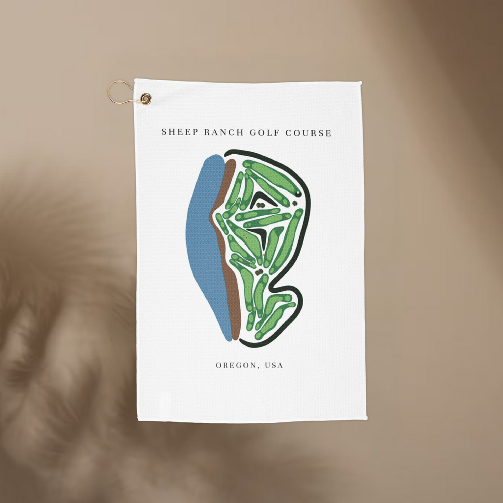 Sheep Ranch Golf Course, Golf Course Towel, Oregon | Golf Course Print Towels