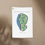 Sheep Ranch Golf Course, Golf Course Towel, Oregon | Golf Course Print Towels
