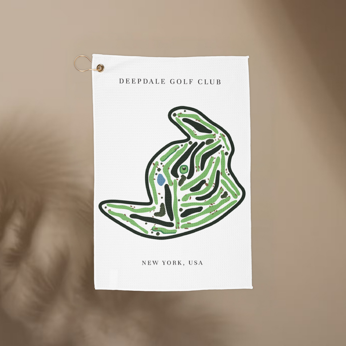 Deepdale Golf Club, Golf Course Towel, New York | Golf Course Print Towels