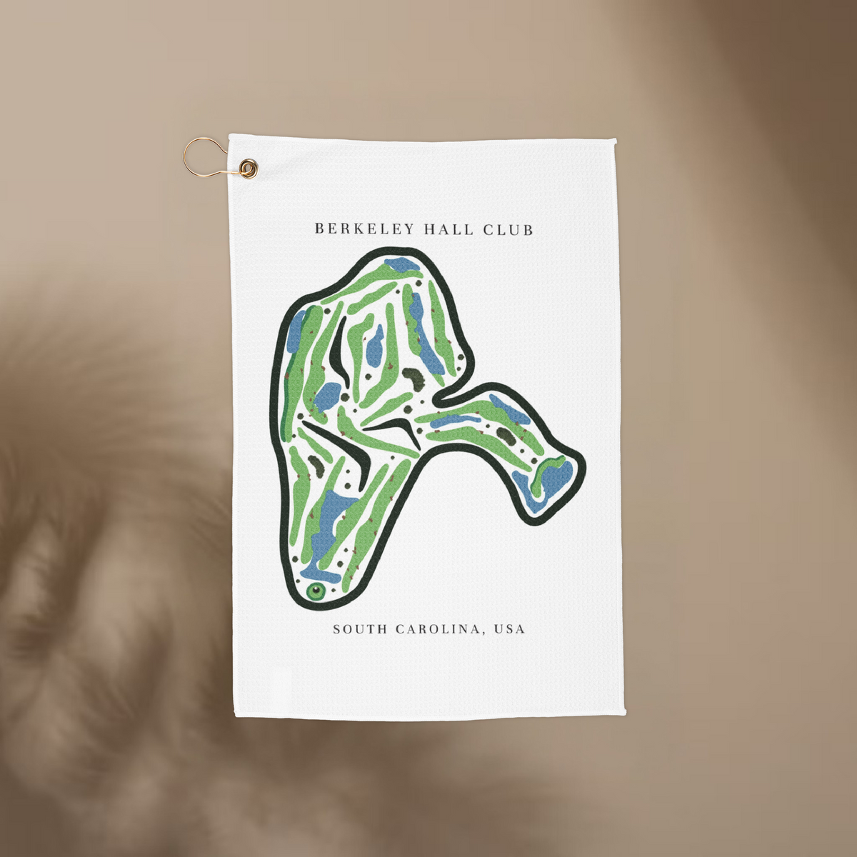 Berkeley Hall Club, Golf Course Towel, South Carolina | Golf Course Print Towels