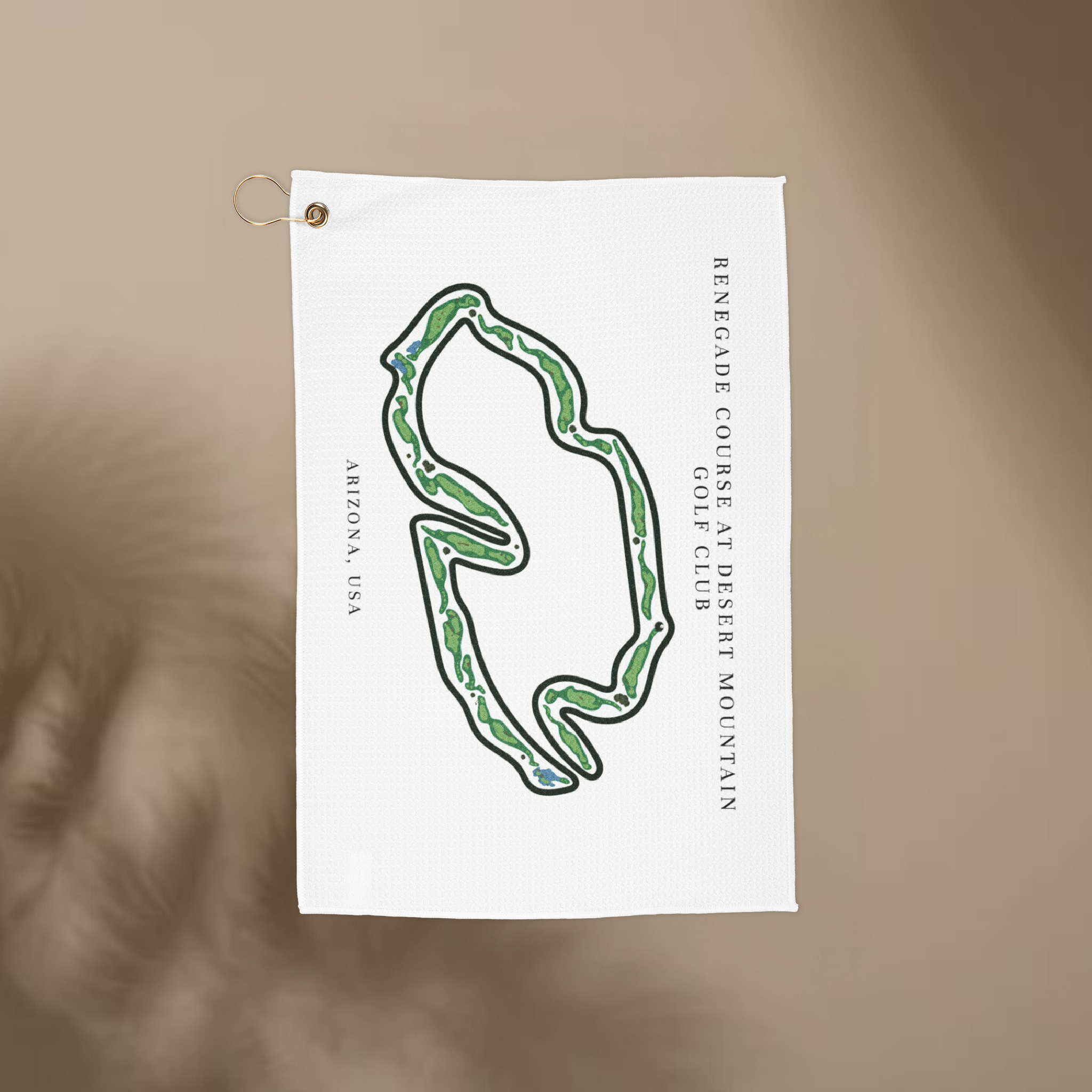 Renegade Course at Desert Mountain Golf Club, Arizona | Golf Course Print Towels | Golf Course Microfiber