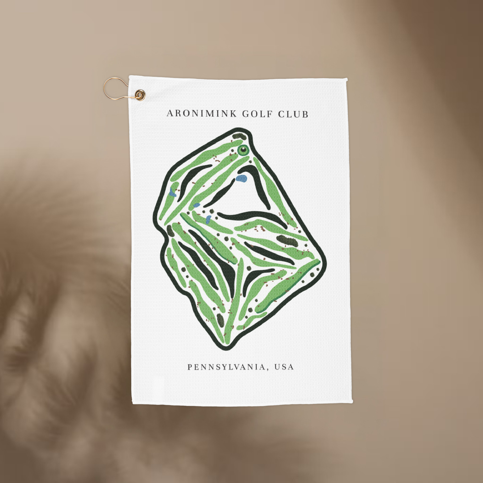 Aronimink golf club Pennsylvania | Golf Course Print Towels | Golf Course Microfiber