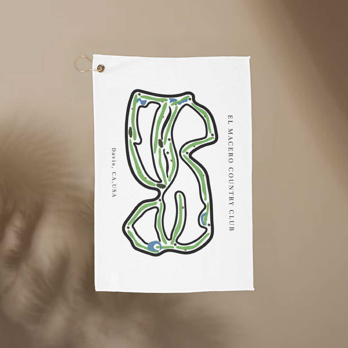 El Macero Country Club Golf Course Prints, California | Golf Course Print Towels | Golf Course Microfiber