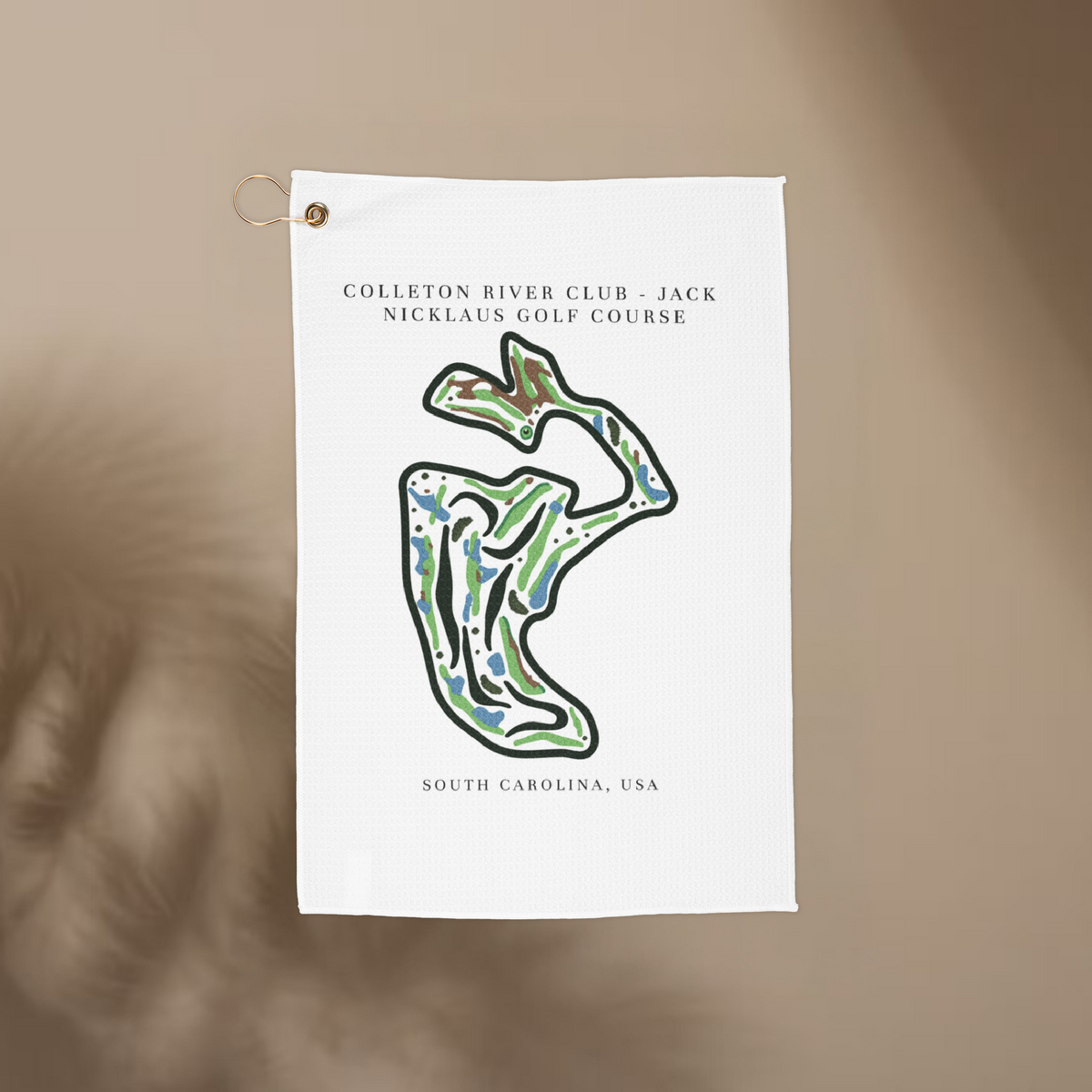 Colleton River Club- Jack Nicklaus, Golf Course Towel, South Carolina | Golf Course Print Towels