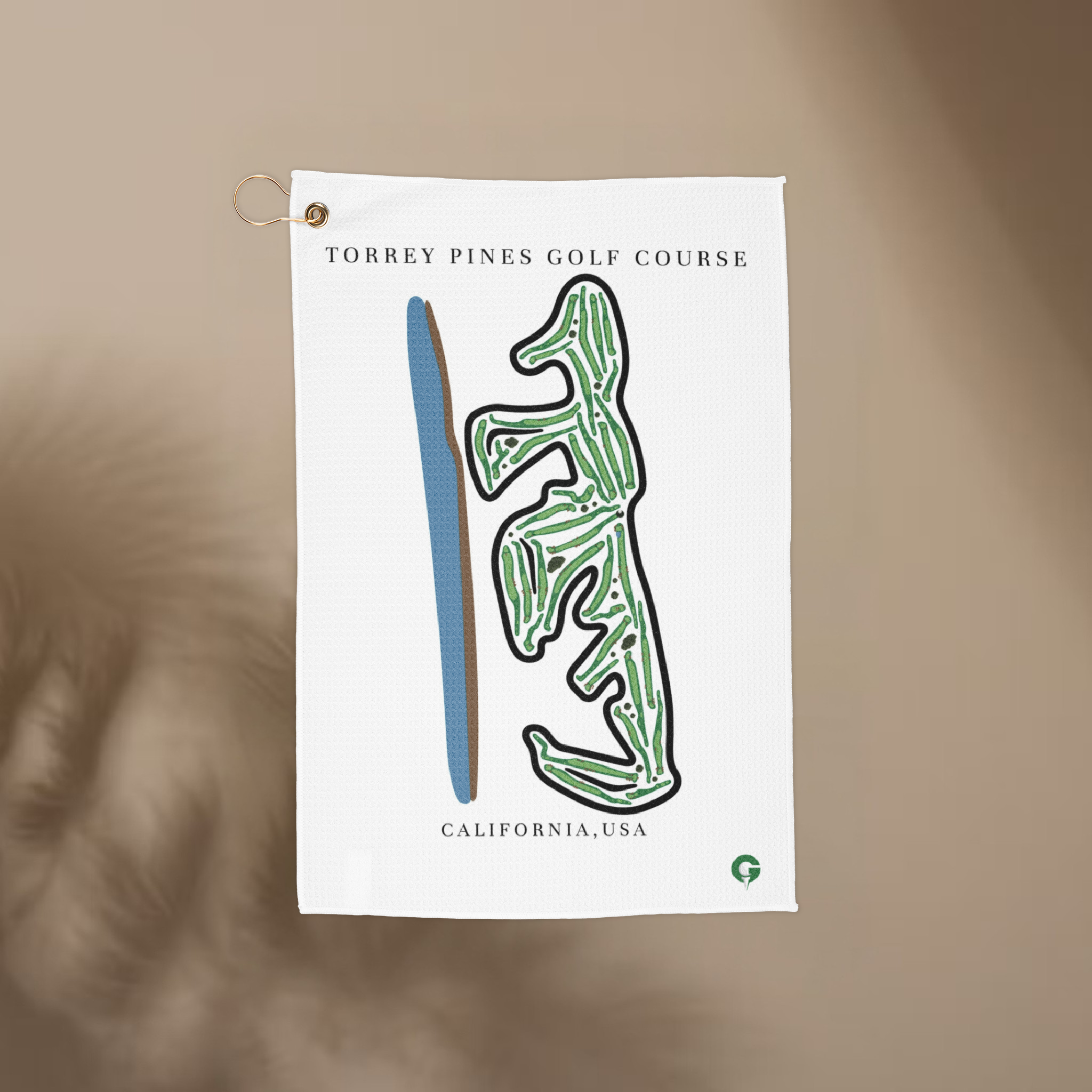 Custom Golf Course Towel | Golf Course Prints, Golf Course Print Towels, Golf Course Microfiber